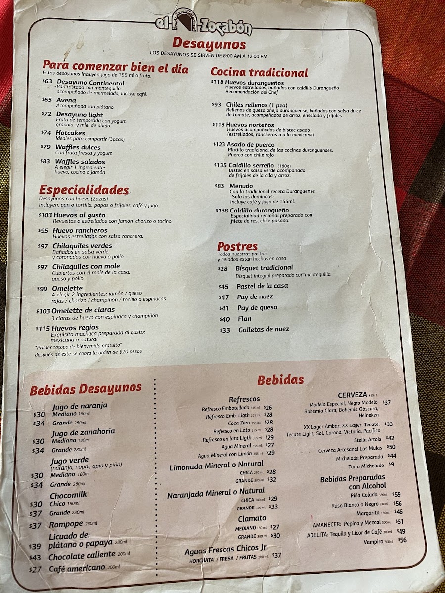 Restaurant El Zocabón Menu - Image 5